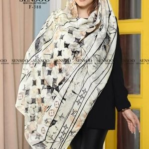cotton blend shawl scarf 78 by 29